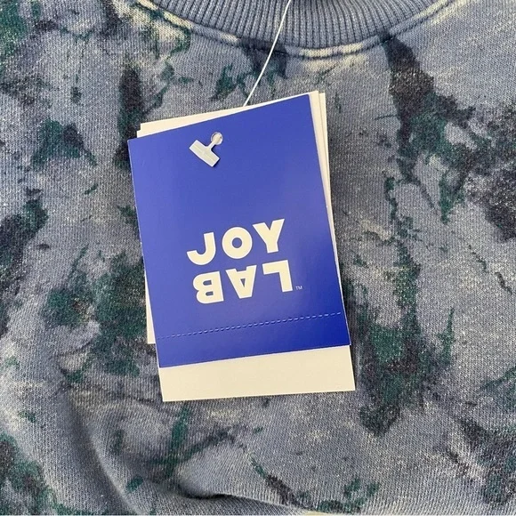 Women’s Tie-Dye Crop Sweater Blue JoyLab Size XS - Picture 6 of 7